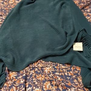 NWT Green Cozy Poncho